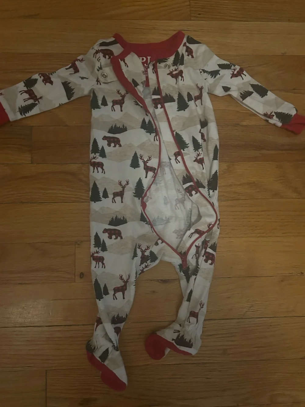Kids White Woodland Animal Footed One-Piece Pajamas - The Children’s Place